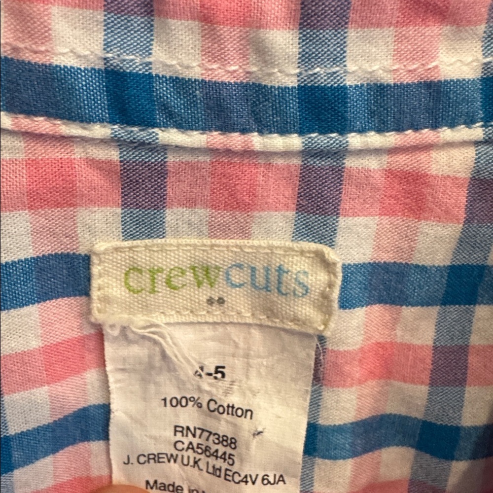 Crewcuts Plaid Button Down Short Sleeve Shirt - Picture 3 of 4